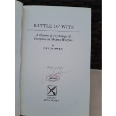 Battle of wits: A history of psychology &amp; deception in modern warfare - Davin Owen