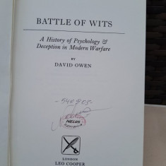 Battle of wits: A history of psychology & deception in modern warfare - Davin Owen