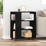 Dulap mobil vidaXL din stejar negru 60x35x75 cm, din lemn prelucrat