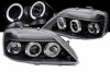 Faruri LED Angel Eyes Dacia Logan (2004-2008) Negru Performance AutoTuning, KITT Lightning