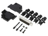 Conector D-Sub 25 PIN unghi 45&deg; lipire pe cablu gold flash AMPHENOL