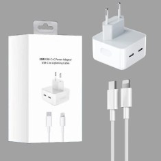 Set Incarcator Fast Charge 50W cu doua porturi Pentru APPLE iPhone, ipad, casti