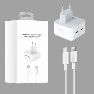 Set Incarcator Fast Charge 50W cu doua porturi Pentru APPLE iPhone, ipad, casti foto