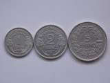 LOT 3 MONEDE 1,2,5 FRANCS 1947 FRANTA, Europa