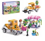 Set de constructie Floraria Dream Town cu masina livrare flori 267 piese
