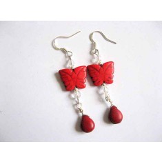 Cercei howlite fluturi 29280
