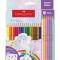 Creioane colorate hexagonale unicorni Faber-Castell 18 + 6 culori /set