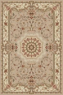 Covor Model Lotos 1520-110, Marime 60 x 110 cm, Bej, Crem, Inaltime Fir 8 mm, Antialergic, Polipropilena, Living, Dormitor, Sufragerie, Birou foto