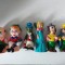 Lot 6 jucarii de cauciuc - Pinocchio si celelalte personaje din cartea / desenul animat PInocchi - Geppetto, greierele, zana, cu piuitoare