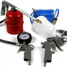 Set kit accesorii pneumatice 5 piese aer comprimat pentru compresor vopsit antifonat suflat KD410 S10511 V81143 13000 KD413 (PNEUM5PCS)