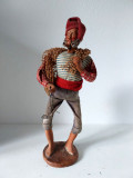 Figurina lut barbat pescar stanta Jouglas Depose, 31cm, handmade