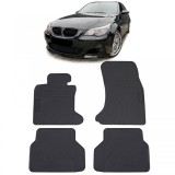 Set Premium de Covorase din Cauciuc pentru Podea Negru, Potrivit pentru BMW Seria 5 E60 E61 03-10 Performance AutoTuning