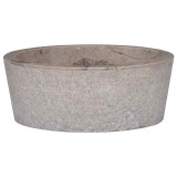 Cumpara ieftin Chiuveta, gri, &Oslash;40x15 cm, marmura
