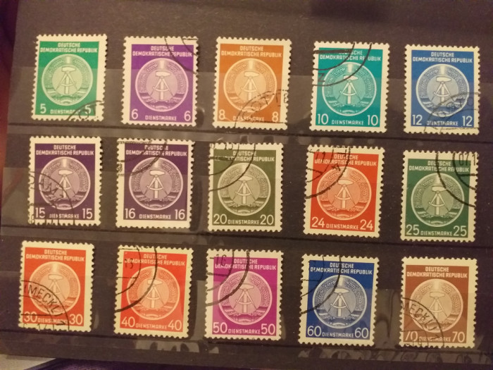 Serie timbre DDR, cota buna