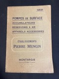 Catalog Tehnic Industrial (1931) &Eacute;tablissements Pierre Mengin - Pompes, Accumulateurs, Montargis - Rarisim