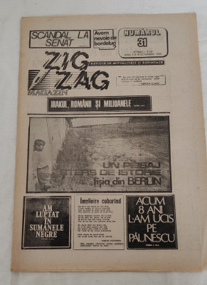 ZIG ZAG Magazin (9-15 octombrie 1990) Anul 1, nr. 31 foto