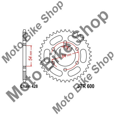 MBS Pinion spate 428 Z52, Cod Produs: JTR60052 foto