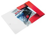 Mapa cu elastic Leitz WOW, PP, reciclabil, A4, 150 coli, rosu