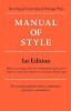 Manual of Style (Chicago 1st Edition)