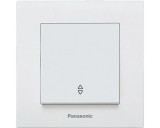 Intrerupator cap scara simplu Panasonic Karre Plus, alb, rama inclusa, WKTC0003-2WH
