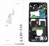 LCD+Touchscreen cu Rama Samsung Galaxy S21 Ultra / G998 BLACK Original Service Pack