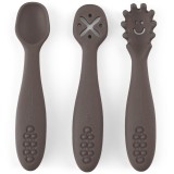 Petite&amp;Mars Take&amp;Match 6m+ linguriță pentru copii Bitter Cocoa 3 buc