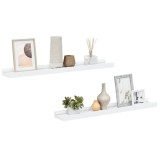 Cumpara ieftin Rafturi rame foto cu bordura, 2 buc., alb, 60 x 9 x 3 cm, MDF