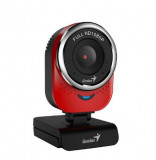 Camera Web Genius QCam 6000, Full HD, Microfon (Rosu)