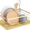 Scurgator de vase Navaris, cu suport de picurare, cu raft pentru farfurii, pahare si tacamuri, maro, 52545.04