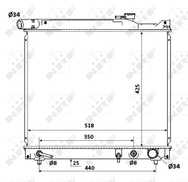 NRF 53912 Radiator, racire motor