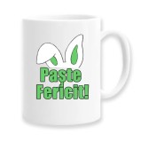 Cana alba personalizata &quot;Paste Fericit&quot;, INOVATIX&reg;. 330ml, Oem
