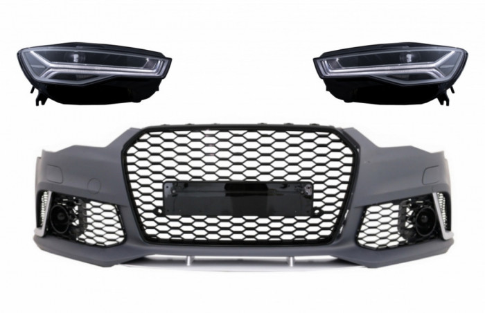 Bara Fata cu Faruri Full LED Semnalizare Dinamica Secventiala Audi A6 4G (2011-2018) RS6 Matrix Design Performance AutoTuning
