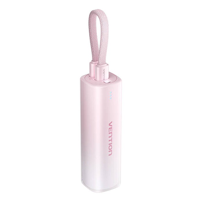 Power Bank Vention (USB-C + Lightning), 5000mAh, 20W Red Light Indicator Display Type &quot;FHWR0&quot; (timbru verde 0.98 lei)