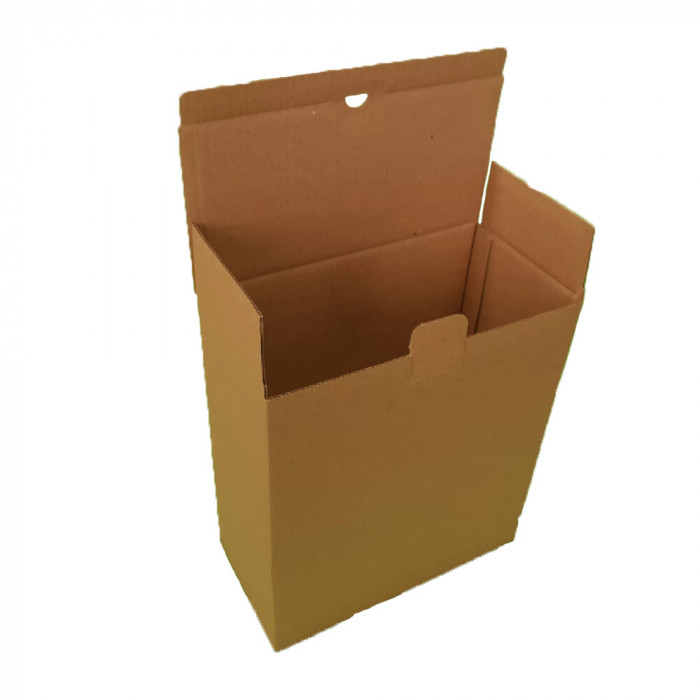 Set 100 Cutii cu Preformare, 130x130x290 mm, Carton Natur