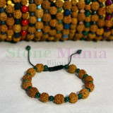 Bratara rudraksha 8mm si malachit 4mm, Stonemania Bijou