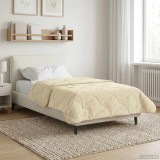 vidaXL Pilotă de vară Crem 155 x 220 cm Microfibră și fleece Teddy 42026224