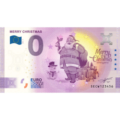 !!! 0 EURO SOUVENIR - ITALIA , MERRY CHRISTMAS - 2023.4 - UNC foto