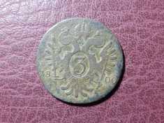 Austria - Ungaria 1800 - 3 kreuzer, G - Monetaria Baia Mare (Nagybanya) (194) foto