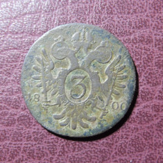 Austria - Ungaria 1800 - 3 kreuzer, G - Monetaria Baia Mare (Nagybanya) (194)