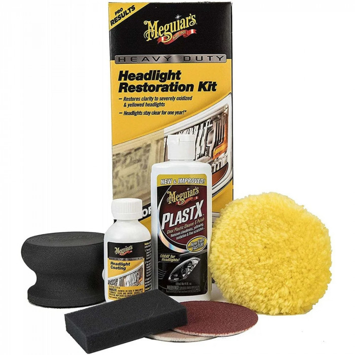 Kit Polish Faruri Meguiar&#039;s Heavy Duty Headlight Restoration G2980MG