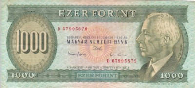 UNGARIA 1.000 forint 1993 VF+!!! foto