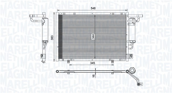 MAGNETI MARELLI 350203100600 Condensator, climatizare