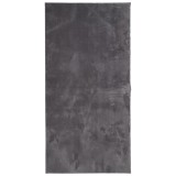 Cumpara ieftin Covor HUARTE, fir scurt, moale si lavabil, antracit, 100x200 cm