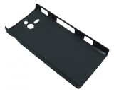 Husa tip capac spate neagra (cu puncte) pentru Sony Xperia U (ST25i), Plastic, Carcasa