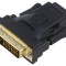 Adaptor HDMI 1.4 DVI-D mufă - soclu negru