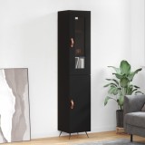VidaXL Dulap &icirc;nalt, negru, 34,5x34x180 cm, lemn prelucrat
