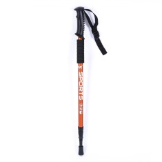 Băț Drumeție Aluminiu, Extensibil, Lungime 135cm, Culoare Negru-Portocaliu