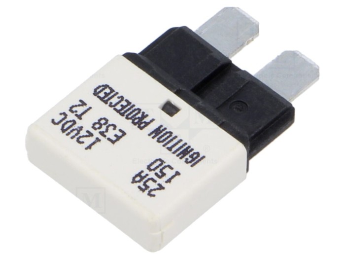 Siguranță termică 25A 14VDC auto E38 20,5mm