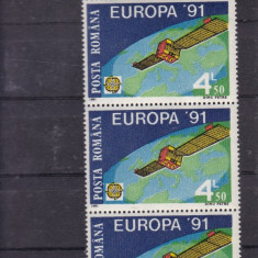 ROMANIA 1991 LP 1252 EUROPA 91 CEPT STRAIF 3 TIMBRE MNH