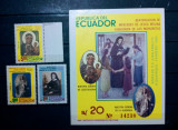 Ecuador 1985 arta pictura religioasa icoane Bl+serie . nestampilat